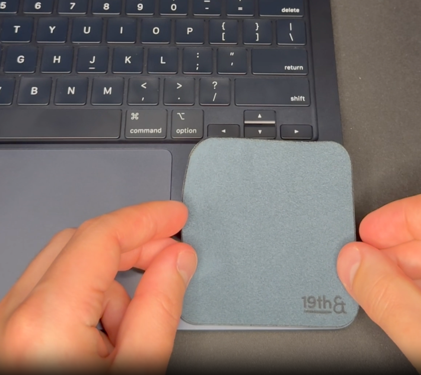 Applying WatchPads onto Macbook laptop